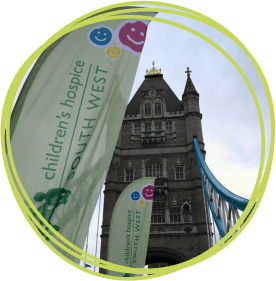 Tower bridge with the CHSW banners